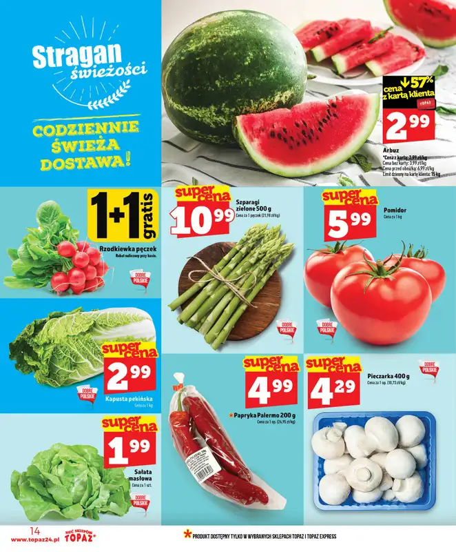 TOPAZ - gazetka promocyjna Nowa gazetka od czwartku, 11.06 od czwartku 11.06 do środy 17.06 - strona 14