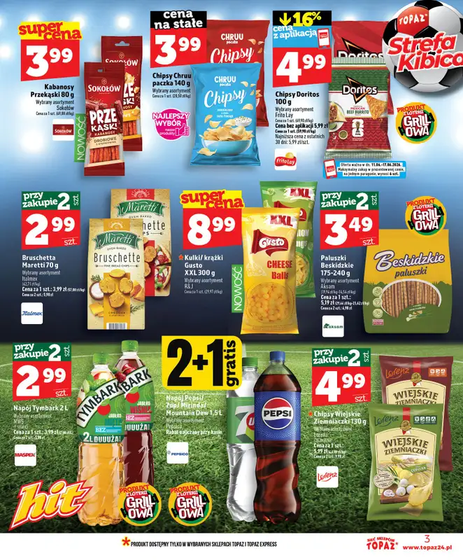 TOPAZ - gazetka promocyjna Nowa gazetka od czwartku, 11.06 od czwartku 11.06 do środy 17.06 - strona 3