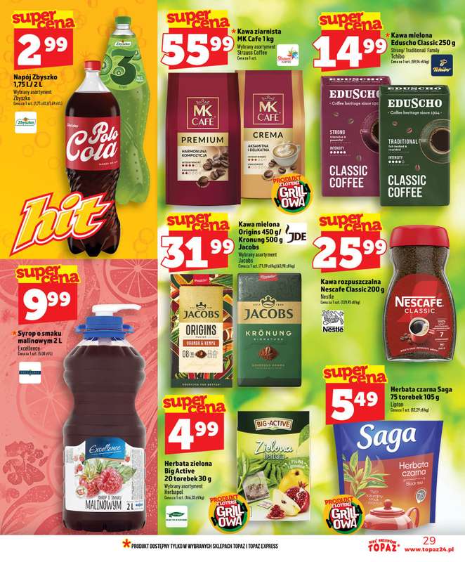 TOPAZ - gazetka promocyjna Nowa gazetka od czwartku, 11.06 od czwartku 11.06 do środy 17.06 - strona 29
