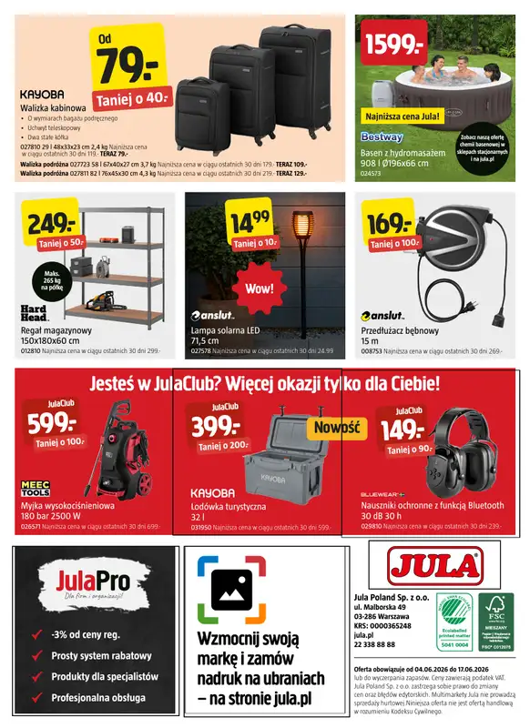 Jula - gazetka promocyjna Gazetka od czwartku 04.06 do środy 17.06 - strona 8