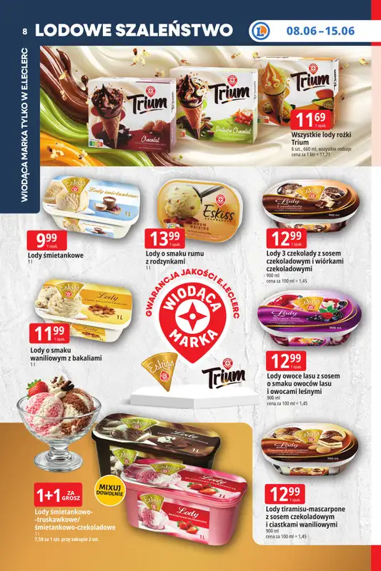 Leclerc - gazetka promocyjna Oferta E.Leclerc I Tanio to tu! od poniedziałku 08.06 do poniedziałku 15.06 - strona 8