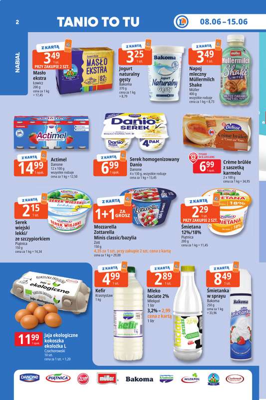 Leclerc - gazetka promocyjna Oferta E.Leclerc I Tanio to tu! od poniedziałku 08.06 do poniedziałku 15.06 - strona 2