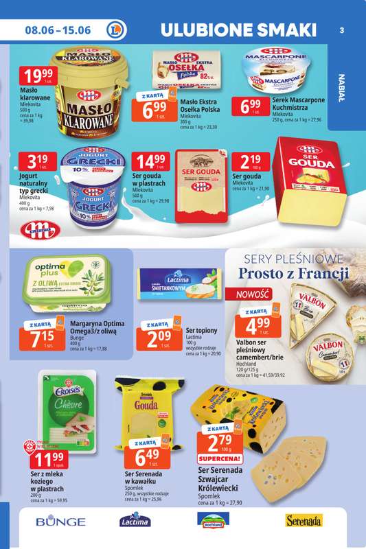 Leclerc - gazetka promocyjna Oferta E.Leclerc I Tanio to tu! od poniedziałku 08.06 do poniedziałku 15.06 - strona 3