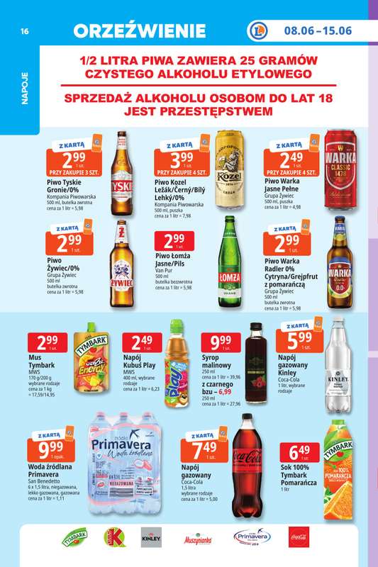 Leclerc - gazetka promocyjna Oferta E.Leclerc I Tanio to tu! od poniedziałku 08.06 do poniedziałku 15.06 - strona 16