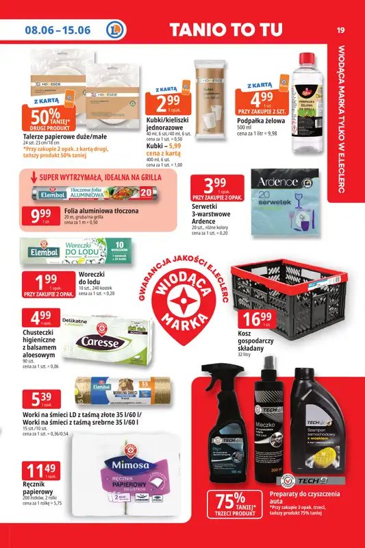 Leclerc - gazetka promocyjna Oferta E.Leclerc I Tanio to tu! od poniedziałku 08.06 do poniedziałku 15.06 - strona 19