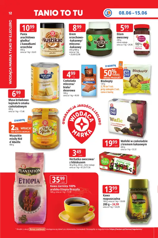 Leclerc - gazetka promocyjna Oferta E.Leclerc I Tanio to tu! od poniedziałku 08.06 do poniedziałku 15.06 - strona 12