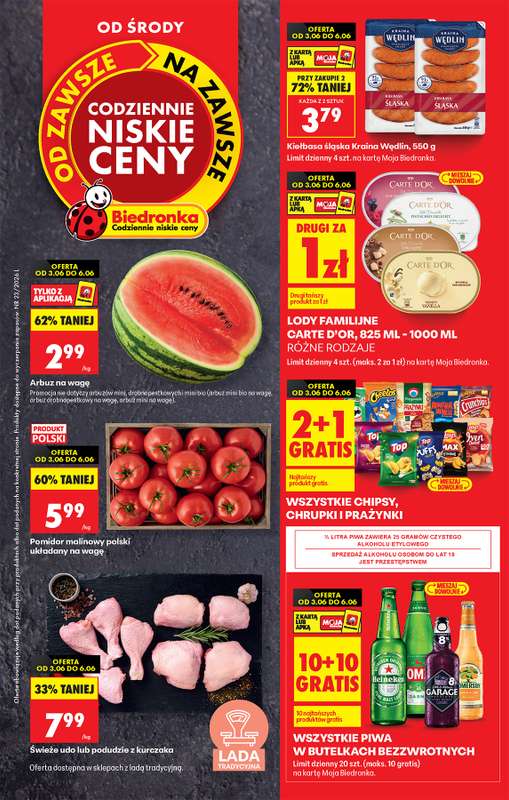 Biedronka - gazetka promocyjna Od środy, Z ladą tradycyjną od środy 03.06 do środy 10.06