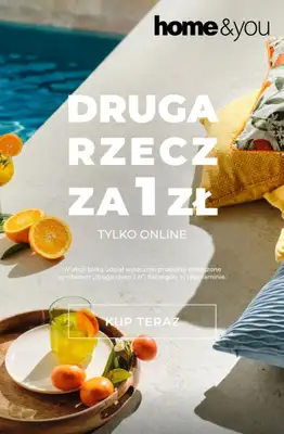 home&you - gazetka promocyjna Druga rzecz za 1 zł! TYLKO ONLINE od czwartku 04.06 do wtorku 09.06
