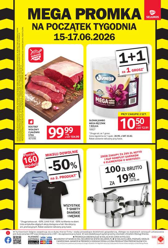 Selgros - gazetka promocyjna Mega promka! od poniedziałku 15.06 do środy 17.06