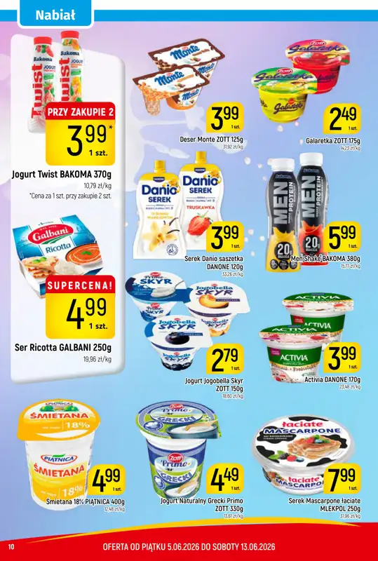 Delikatesy Piotruś Pan - gazetka promocyjna Gazetka od piątku 05.06 do soboty 13.06 - strona 10