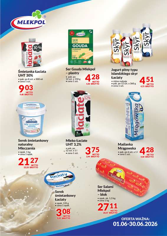 Makro - gazetka promocyjna Ulotka Mlekpol od piątku 05.06 do wtorku 30.06