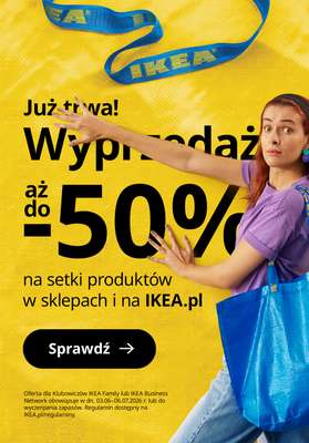 IKEA - gazetka promocyjna Wyprzedaż aż do -50% od piątku 05.06 do wtorku 30.06