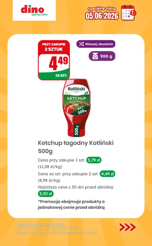Dino - gazetka promocyjna Specjalna oferta na 05.06.2026 - promocje spoza gazetki od piątku 05.06 do piątku 05.06 - strona 5