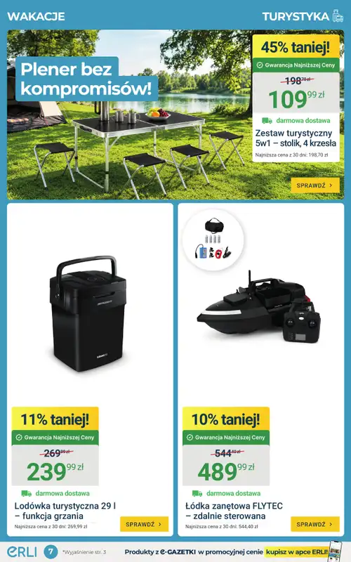 ERLI - gazetka promocyjna HITY do domu i na wypoczynek w super cenach! od poniedziałku 08.06 do niedzieli 14.06 - strona 7