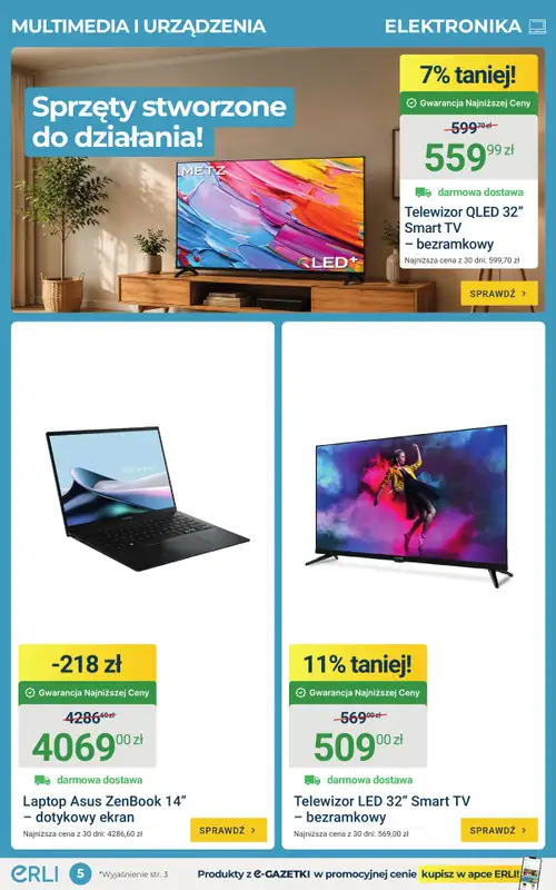 ERLI - gazetka promocyjna HITY do domu i na wypoczynek w super cenach! od poniedziałku 08.06 do niedzieli 14.06 - strona 5