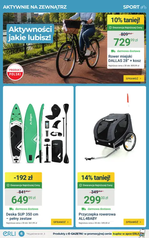 ERLI - gazetka promocyjna HITY do domu i na wypoczynek w super cenach! od poniedziałku 08.06 do niedzieli 14.06 - strona 6