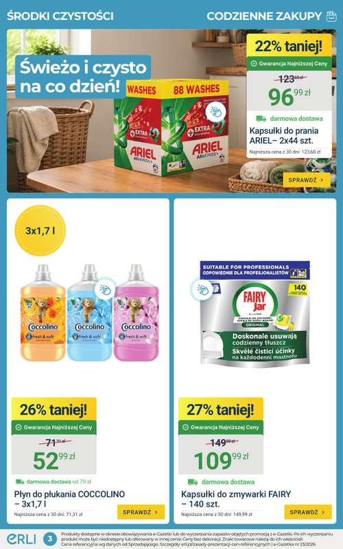 ERLI - gazetka promocyjna Codzienne zakupy i wyjątkowe okazje – zgarnij HITY Erli! od poniedziałku 08.06 do niedzieli 14.06 - strona 3
