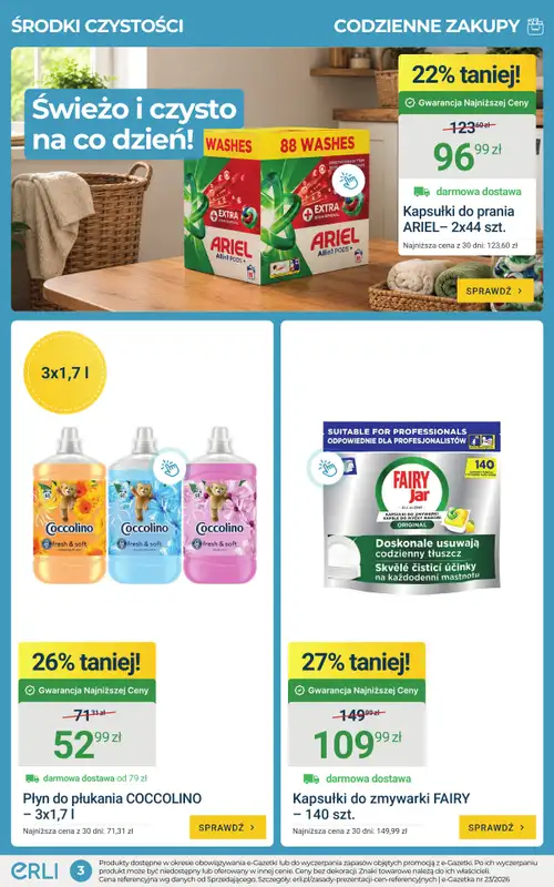 ERLI - gazetka promocyjna Codzienne zakupy i wyjątkowe okazje – zgarnij HITY Erli! od poniedziałku 08.06 do niedzieli 14.06 - strona 3