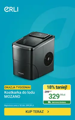 ERLI - gazetka promocyjna Kostkarka do lodu MOZANO od soboty 06.06 do niedzieli 14.06