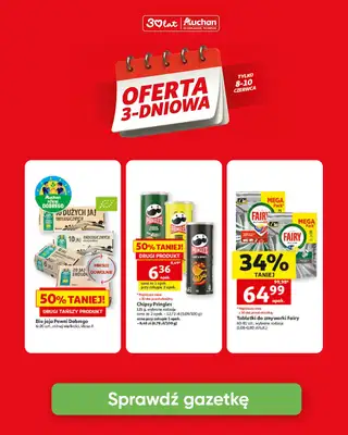 Auchan - gazetka promocyjna Oferta 3-dniowa od poniedziałku 08.06 do środy 10.06