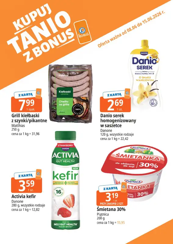 Leclerc - gazetka promocyjna Kupuj tanio z bonus od poniedziałku 08.06 do poniedziałku 15.06 - strona 4