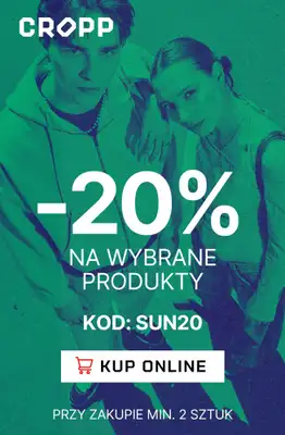 Cropp - gazetka promocyjna -20% na wybrane produkty przy zakupie min. 2 produktów od piątku 05.06 do wtorku 23.06