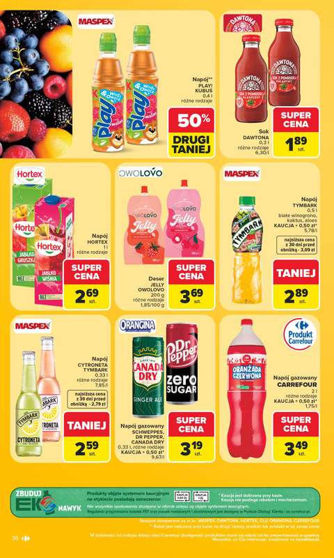 Carrefour - gazetka promocyjna Gazetka Carrefour od poniedziałku od poniedziałku 08.06 do soboty 13.06 - strona 38