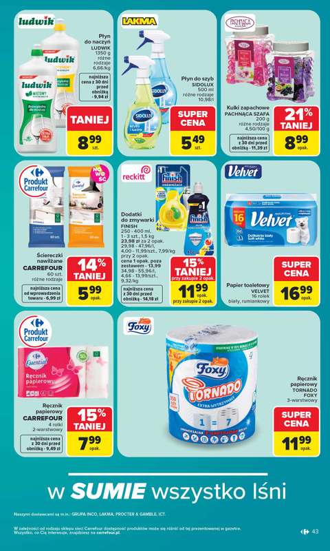 Carrefour - gazetka promocyjna Gazetka Carrefour od poniedziałku od poniedziałku 08.06 do soboty 13.06 - strona 45
