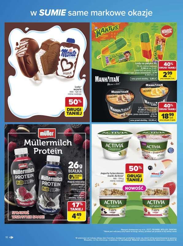 Carrefour - gazetka promocyjna Gazetka w SUMIE same markowe okazje  do soboty 20.06 - strona 10