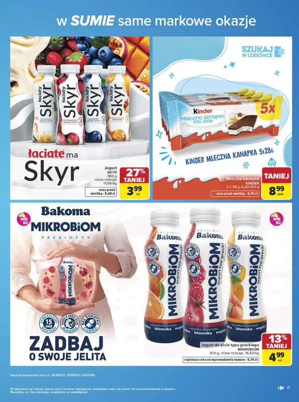 Carrefour - gazetka promocyjna Gazetka w SUMIE same markowe okazje od poniedziałku 08.06 do soboty 20.06 - strona 11