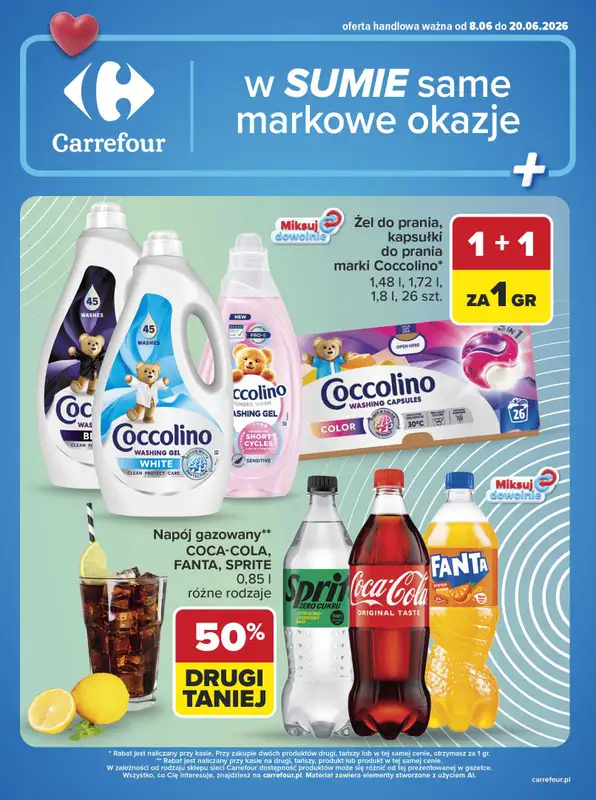 Carrefour - gazetka promocyjna Gazetka w SUMIE same markowe okazje  