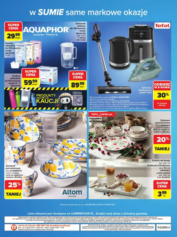 Carrefour - gazetka promocyjna Gazetka w SUMIE same markowe okazje od poniedziałku 08.06 do soboty 20.06 - strona 56