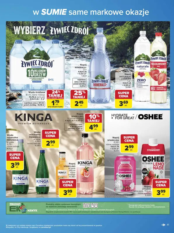 Carrefour - gazetka promocyjna Gazetka w SUMIE same markowe okazje od poniedziałku 08.06 do soboty 20.06 - strona 41