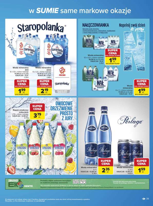 Carrefour - gazetka promocyjna Gazetka w SUMIE same markowe okazje od poniedziałku 08.06 do soboty 20.06 - strona 39