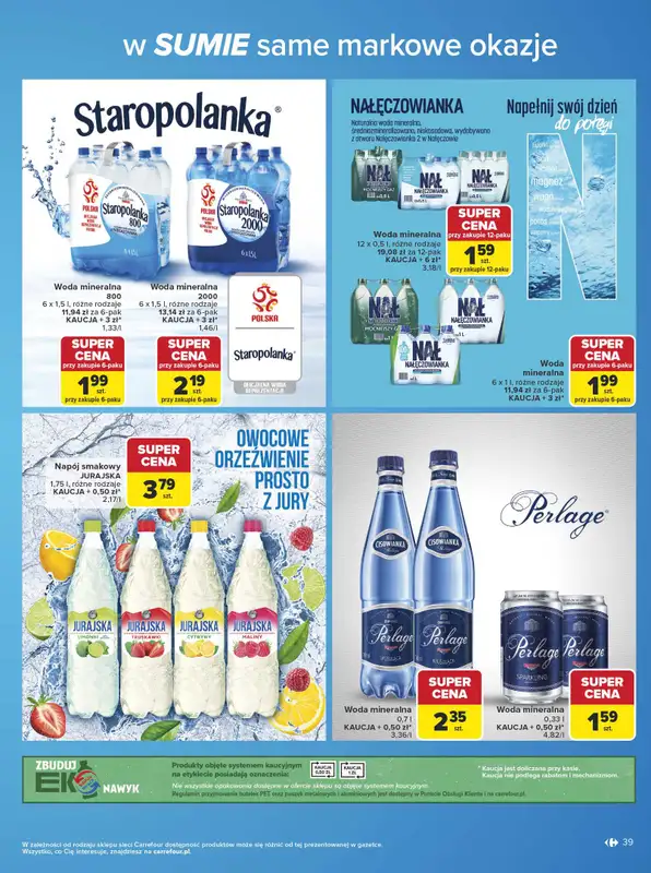 Carrefour - gazetka promocyjna Gazetka w SUMIE same markowe okazje od poniedziałku 08.06 do soboty 20.06 - strona 39