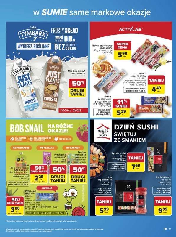 Carrefour - gazetka promocyjna Gazetka w SUMIE same markowe okazje  do soboty 20.06 - strona 31