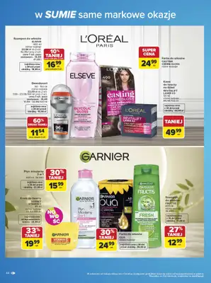 Carrefour - gazetka promocyjna Gazetka w SUMIE same markowe okazje od poniedziałku 08.06 do soboty 20.06 - strona 44