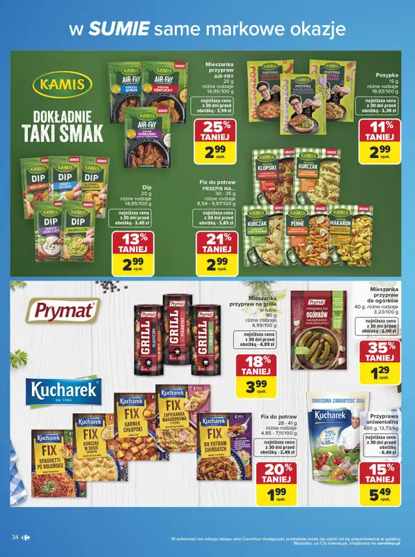 Carrefour - gazetka promocyjna Gazetka w SUMIE same markowe okazje od poniedziałku 08.06 do soboty 20.06 - strona 34