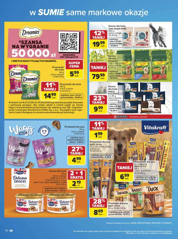 Carrefour - gazetka promocyjna Gazetka w SUMIE same markowe okazje od poniedziałku 08.06 do soboty 20.06 - strona 30