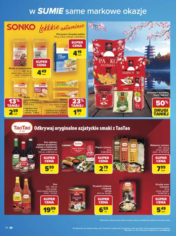 Carrefour - gazetka promocyjna Gazetka w SUMIE same markowe okazje od poniedziałku 08.06 do soboty 20.06 - strona 24