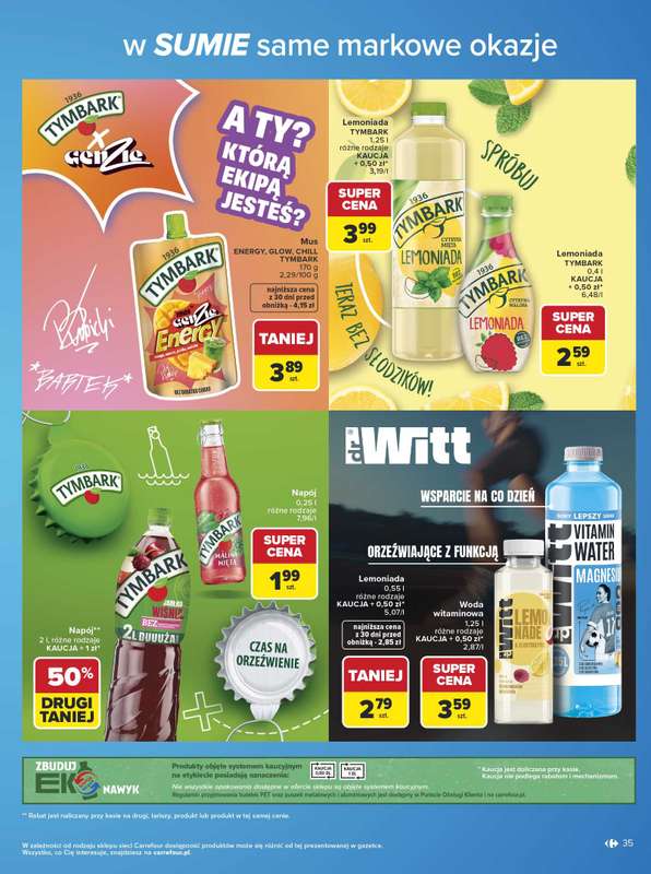 Carrefour - gazetka promocyjna Gazetka w SUMIE same markowe okazje od poniedziałku 08.06 do soboty 20.06 - strona 35