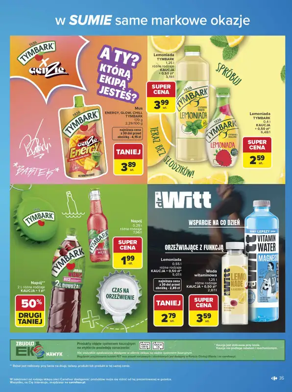 Carrefour - gazetka promocyjna Gazetka w SUMIE same markowe okazje od poniedziałku 08.06 do soboty 20.06 - strona 35