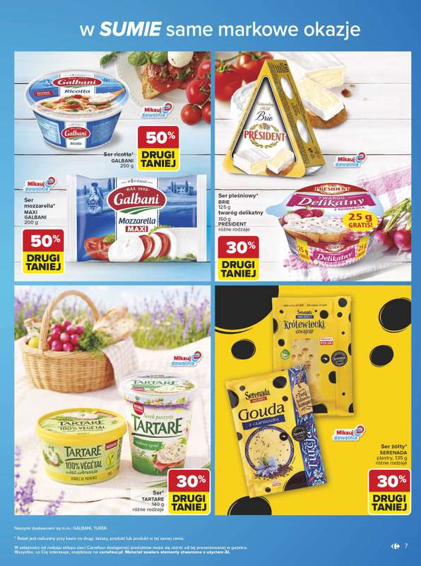 Carrefour - gazetka promocyjna Gazetka w SUMIE same markowe okazje od poniedziałku 08.06 do soboty 20.06 - strona 7