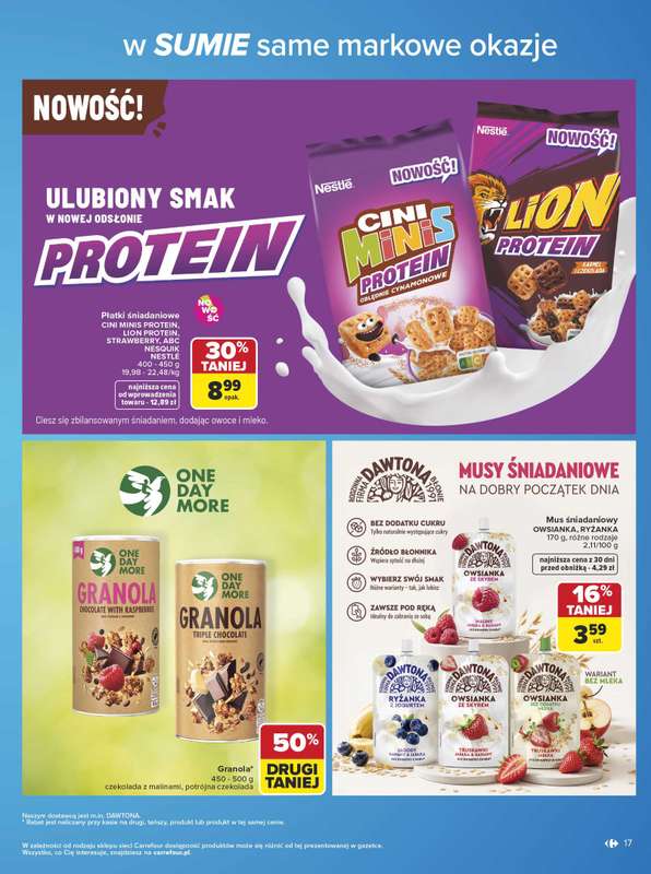 Carrefour - gazetka promocyjna Gazetka w SUMIE same markowe okazje od poniedziałku 08.06 do soboty 20.06 - strona 17