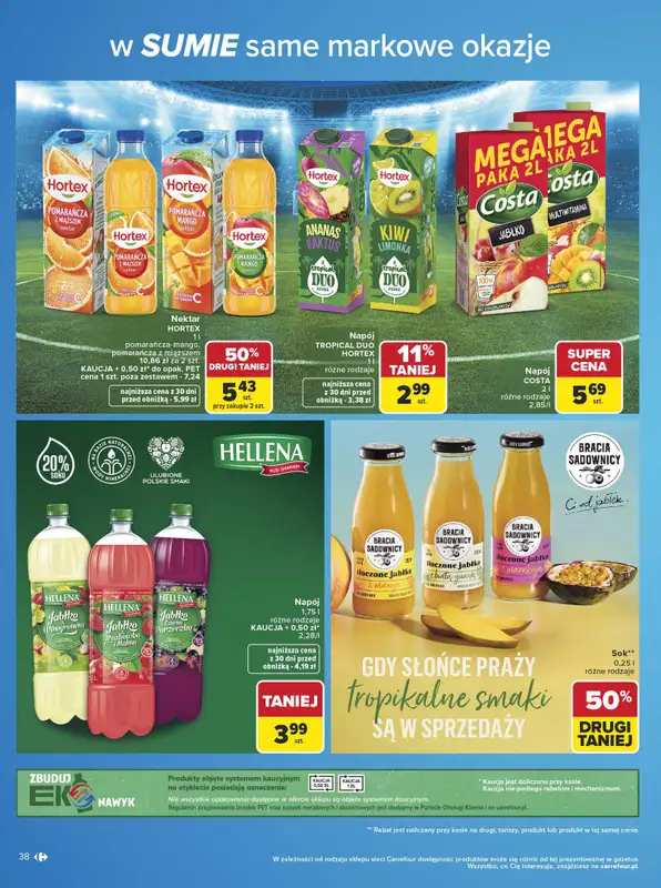 Carrefour - gazetka promocyjna Gazetka w SUMIE same markowe okazje od poniedziałku 08.06 do soboty 20.06 - strona 38