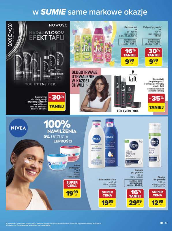 Carrefour - gazetka promocyjna Gazetka w SUMIE same markowe okazje od poniedziałku 08.06 do soboty 20.06 - strona 45