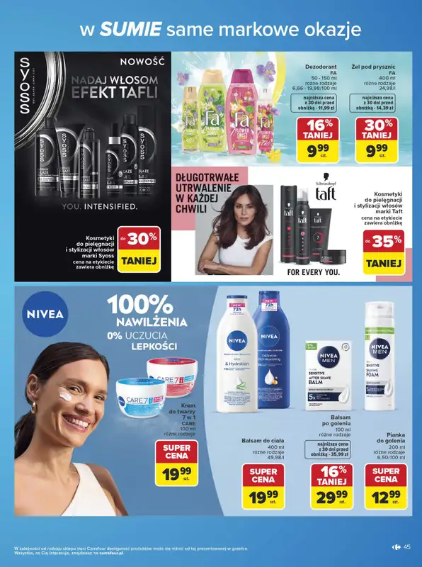 Carrefour - gazetka promocyjna Gazetka w SUMIE same markowe okazje od poniedziałku 08.06 do soboty 20.06 - strona 45