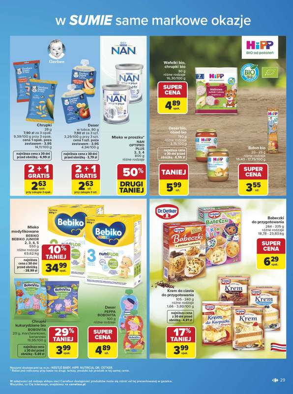 Carrefour - gazetka promocyjna Gazetka w SUMIE same markowe okazje od poniedziałku 08.06 do soboty 20.06 - strona 29