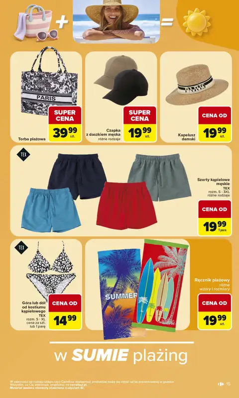 Carrefour - gazetka promocyjna Gazetka w SUMIE same okazje od poniedziałku 08.06 do soboty 20.06 - strona 15