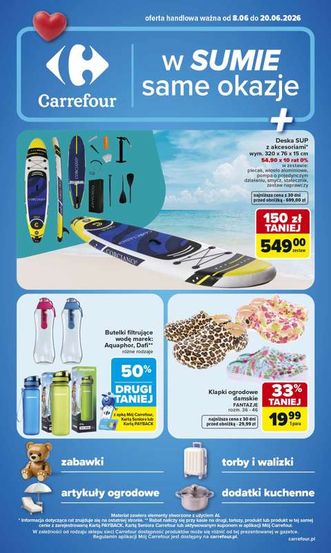 Carrefour - gazetka promocyjna Gazetka w SUMIE same okazje od poniedziałku 08.06 do soboty 20.06